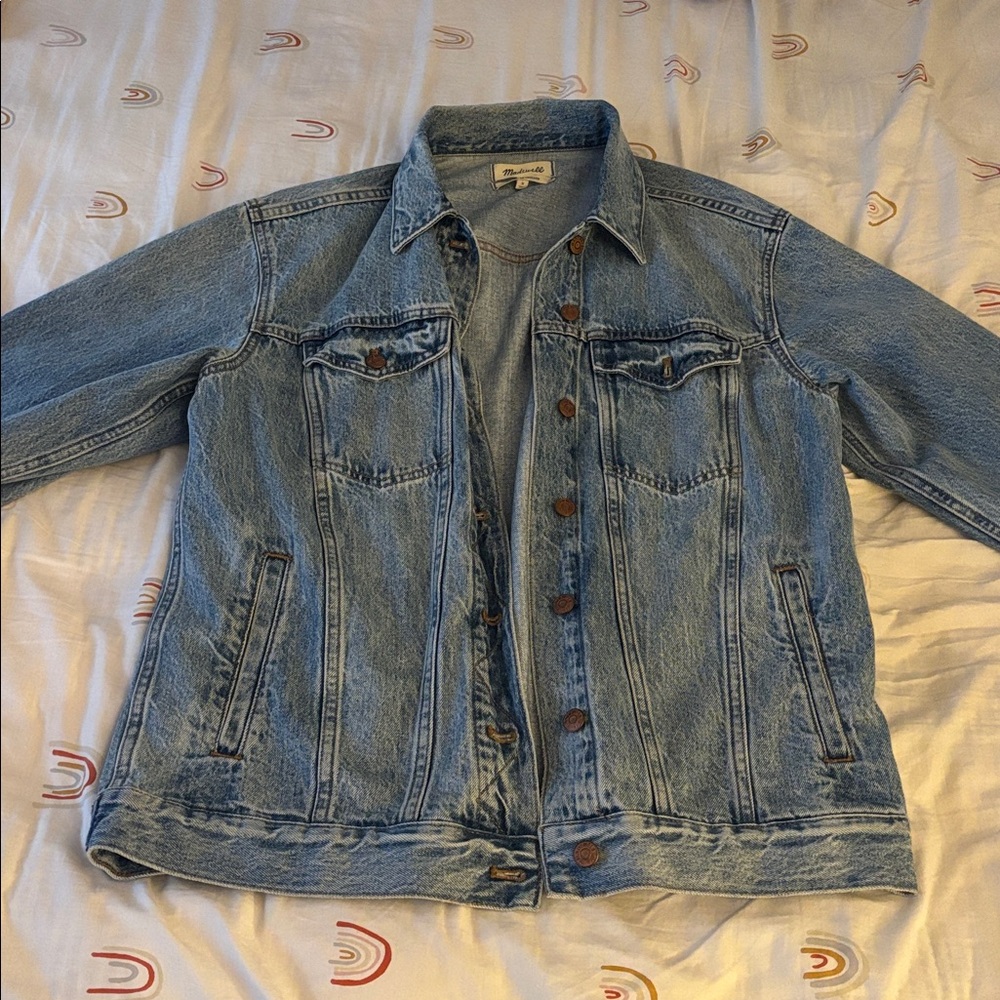 Madewell Oversized Trucker Jacket in Blue